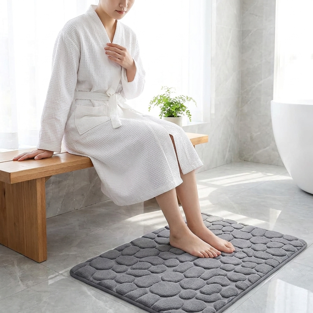 Tapis de Bain Effet Galets | Ultra-Absorbant & Antidérapant – Image 4